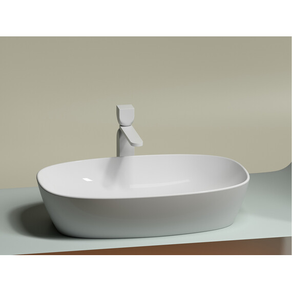 УМЫВАЛЬНИК ЧАША НАКЛАДНАЯ ОВАЛЬНАЯ CERAMICA NOVA ELEMENT 600*380*138ММ