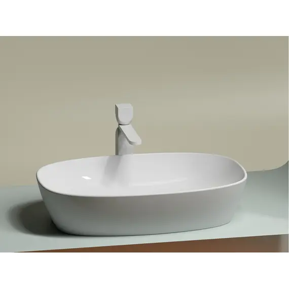 УМЫВАЛЬНИК ЧАША НАКЛАДНАЯ ОВАЛЬНАЯ CERAMICA NOVA ELEMENT 600*380*138ММ