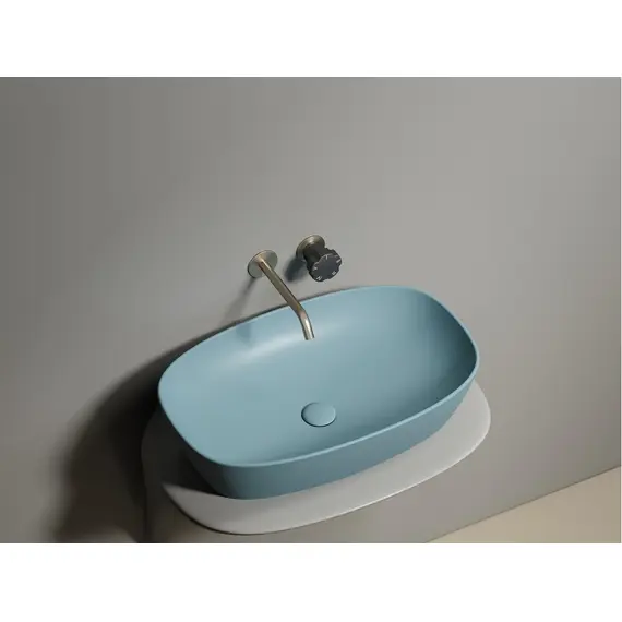 УМЫВАЛЬНИК ЧАША НАКЛАДНАЯ ОВАЛЬНАЯ CERAMICA NOVA ELEMENT (ЦВЕТ ЗЕЛЕНЫЙ МАТОВЫЙ) 600*380*138ММ