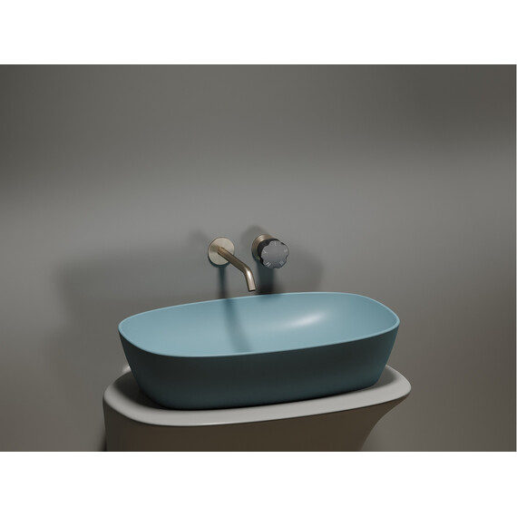 УМЫВАЛЬНИК ЧАША НАКЛАДНАЯ ОВАЛЬНАЯ CERAMICA NOVA ELEMENT (ЦВЕТ ЗЕЛЕНЫЙ МАТОВЫЙ) 600*380*138ММ