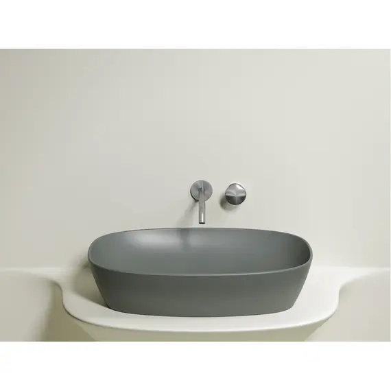 УМЫВАЛЬНИК ЧАША НАКЛАДНАЯ ОВАЛЬНАЯ CERAMICA NOVA ELEMENT (ЦВЕТ АНТРАЦИТ МАТОВЫЙ) 600*380*138ММ