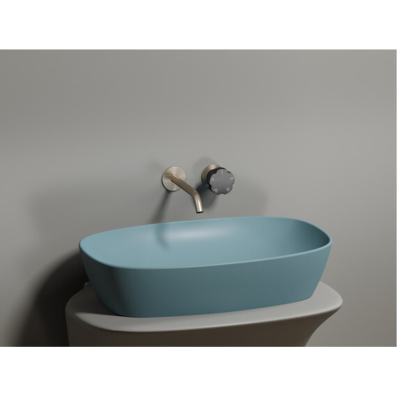 УМЫВАЛЬНИК ЧАША НАКЛАДНАЯ ОВАЛЬНАЯ CERAMICA NOVA ELEMENT (ЦВЕТ ЗЕЛЕНЫЙ МАТОВЫЙ) 600*380*138ММ