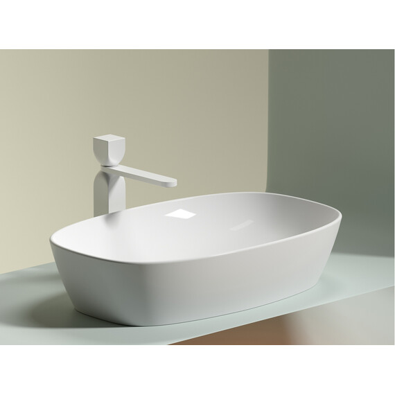 УМЫВАЛЬНИК ЧАША НАКЛАДНАЯ ОВАЛЬНАЯ CERAMICA NOVA ELEMENT 600*380*138ММ