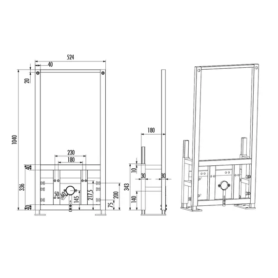 ИНСТАЛЛЯЦИЯ CREAVIT ДЛЯ БИДЕ (КРЕПЕЖ В ПОЛ)