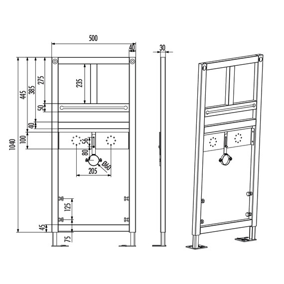 ИНСТАЛЛЯЦИЯ CREAVIT ДЛЯ РАКОВИНЫ GLM100.01