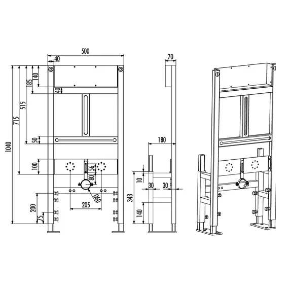 ИНСТАЛЛЯЦИЯ CREAVIT ДЛЯ ПИССУАРА (КРЕПЕЖ В ПОЛ)