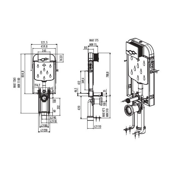 ИНСТАЛЛЯЦИЯ CREAVIT СЕНСОРНАЯ ДЛЯ ПРИСТАВНОГО УНИТАЗА (ОТ БАТАРЕИ)