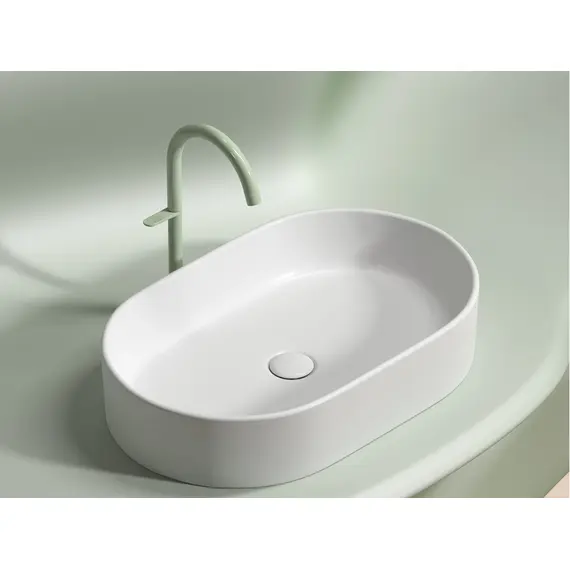 УМЫВАЛЬНИК ЧАША НАКЛАДНАЯ ОВАЛЬНАЯ CERAMICA NOVA ELEMENT (ЦВЕТ БЕЛЫЙ МАТОВЫЙ) 608*385*122ММ
