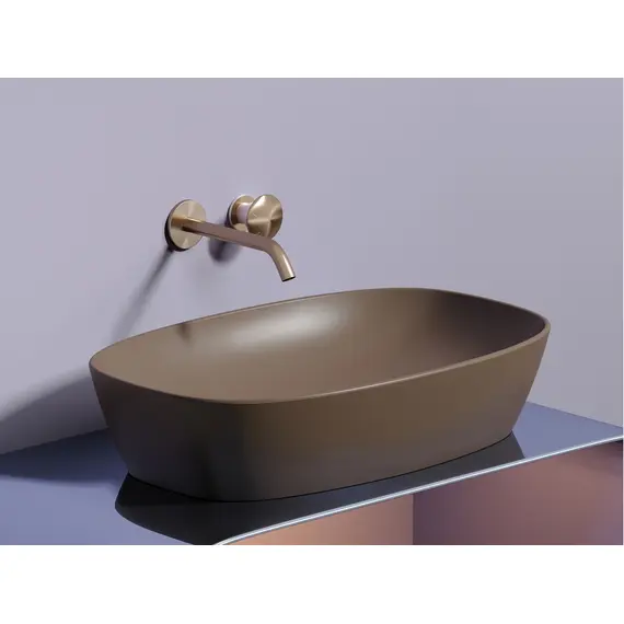 УМЫВАЛЬНИК ЧАША НАКЛАДНАЯ ОВАЛЬНАЯ CERAMICA NOVA ELEMENT (ЦВЕТ ТЕМНО-КОРИЧНЕВЫЙ МАТОВЫЙ) 600*380*138ММ
