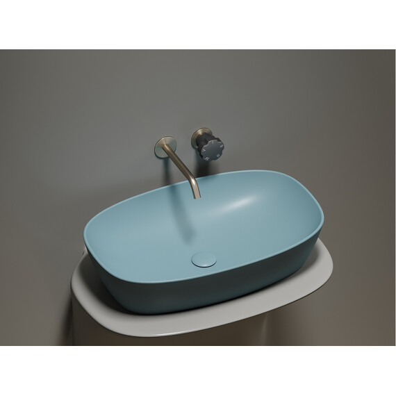 УМЫВАЛЬНИК ЧАША НАКЛАДНАЯ ОВАЛЬНАЯ CERAMICA NOVA ELEMENT (ЦВЕТ ЗЕЛЕНЫЙ МАТОВЫЙ) 600*380*138ММ