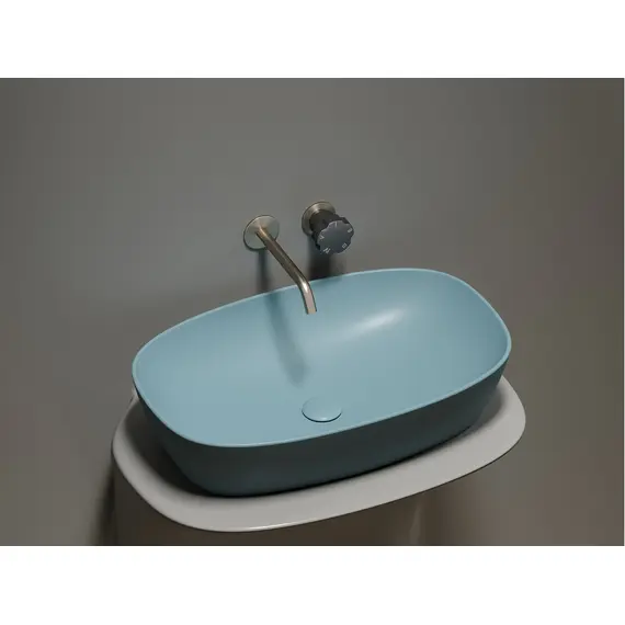 УМЫВАЛЬНИК ЧАША НАКЛАДНАЯ ОВАЛЬНАЯ CERAMICA NOVA ELEMENT (ЦВЕТ ЗЕЛЕНЫЙ МАТОВЫЙ) 600*380*138ММ