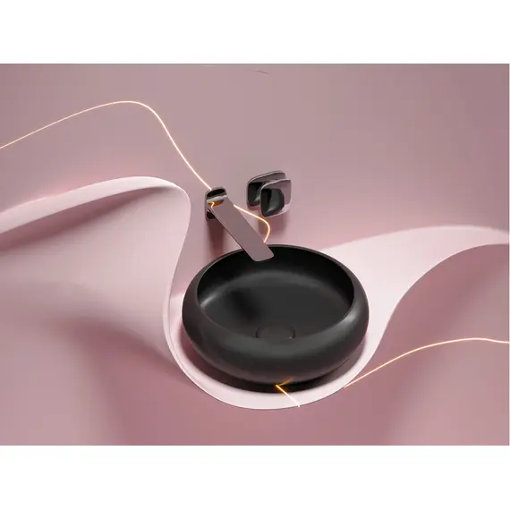 УМЫВАЛЬНИК ЧАША НАКЛАДНАЯ КРУГЛАЯ CERAMICA NOVA ELEMENT (ЦВЕТ ЧЕРНЫЙ МАТОВЫЙ) 360*360*120ММ