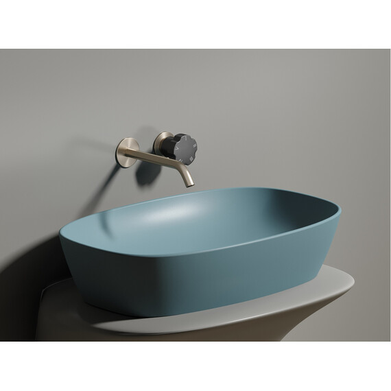 УМЫВАЛЬНИК ЧАША НАКЛАДНАЯ ОВАЛЬНАЯ CERAMICA NOVA ELEMENT (ЦВЕТ ЗЕЛЕНЫЙ МАТОВЫЙ) 600*380*138ММ