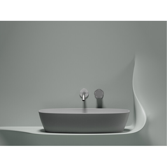 УМЫВАЛЬНИК ЧАША НАКЛАДНАЯ ОВАЛЬНАЯ CERAMICA NOVA ELEMENT (ЦВЕТ СЕРЫЙ МАТОВЫЙ) 600*380*138ММ