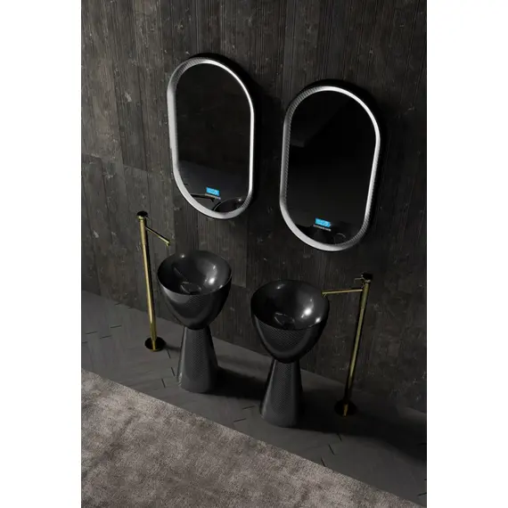 РАКОВИНА ОТДЕЛЬНОСТОЯЩАЯ КАРБОНОВАЯ ABBER KARBON AK2003 ЧЕРНАЯ