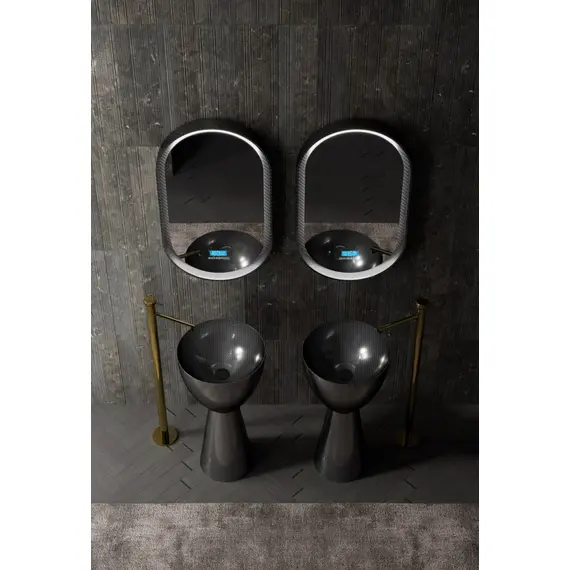 РАКОВИНА ОТДЕЛЬНОСТОЯЩАЯ КАРБОНОВАЯ ABBER KARBON AK2003 ЧЕРНАЯ