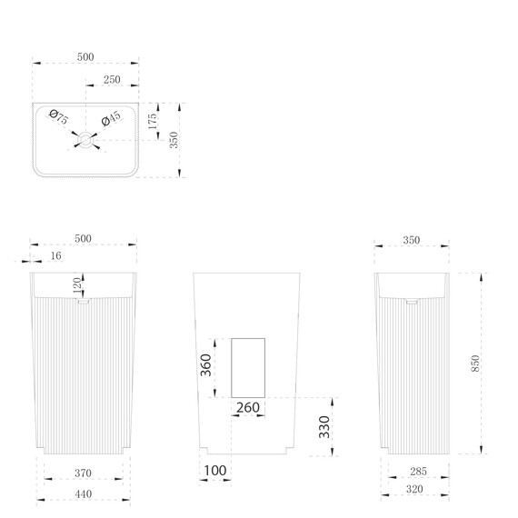 РАКОВИНА ОТДЕЛЬНОСТОЯЩАЯ ABBER STEIN AS2505-H БЕЛАЯ МАТОВАЯ