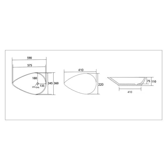 РАКОВИНА НАКЛАДНАЯ ABBER BEQUEM AC2117 БЕЛАЯ