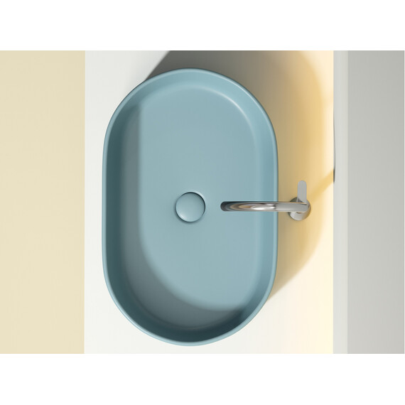 УМЫВАЛЬНИК ЧАША НАКЛАДНАЯ ОВАЛЬНАЯ CERAMICA NOVA ELEMENT 608X385X122 ММ, ЗЕЛЕНЫЙ МАТОВЫЙ