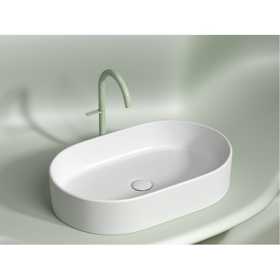УМЫВАЛЬНИК ЧАША НАКЛАДНАЯ ОВАЛЬНАЯ CERAMICA NOVA ELEMENT (ЦВЕТ БЕЛЫЙ МАТОВЫЙ) 608*385*122ММ