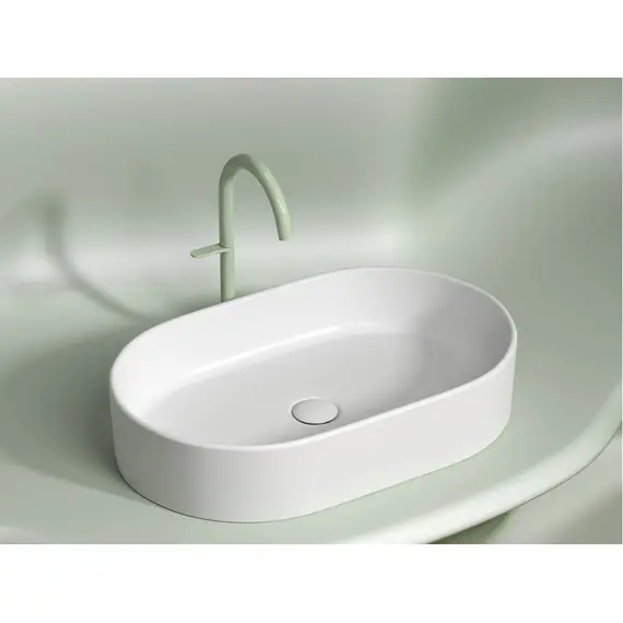 УМЫВАЛЬНИК ЧАША НАКЛАДНАЯ ОВАЛЬНАЯ CERAMICA NOVA ELEMENT (ЦВЕТ БЕЛЫЙ МАТОВЫЙ) 608*385*122ММ