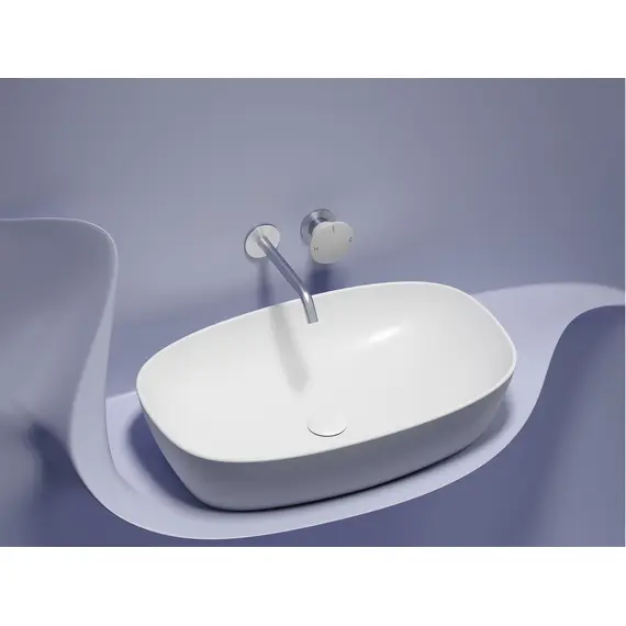 УМЫВАЛЬНИК ЧАША НАКЛАДНАЯ ОВАЛЬНАЯ CERAMICA NOVA ELEMENT (ЦВЕТ БЕЛЫЙ МАТОВЫЙ) 600*380*138ММ
