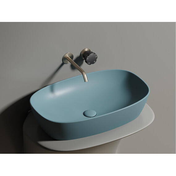 УМЫВАЛЬНИК ЧАША НАКЛАДНАЯ ОВАЛЬНАЯ CERAMICA NOVA ELEMENT (ЦВЕТ ЗЕЛЕНЫЙ МАТОВЫЙ) 600*380*138ММ