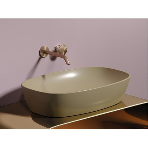 УМЫВАЛЬНИК ЧАША НАКЛАДНАЯ ОВАЛЬНАЯ CERAMICA NOVA ELEMENT (ЦВЕТ КАПУЧИНО МАТОВЫЙ) 600*380*138ММ