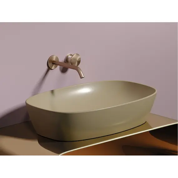 УМЫВАЛЬНИК ЧАША НАКЛАДНАЯ ОВАЛЬНАЯ CERAMICA NOVA ELEMENT (ЦВЕТ КАПУЧИНО МАТОВЫЙ) 600*380*138ММ