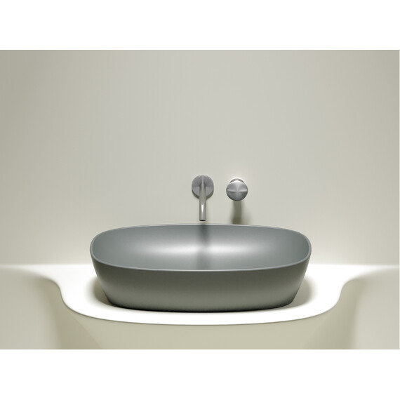 УМЫВАЛЬНИК ЧАША НАКЛАДНАЯ ОВАЛЬНАЯ CERAMICA NOVA ELEMENT (ЦВЕТ АНТРАЦИТ МАТОВЫЙ) 600*380*138ММ