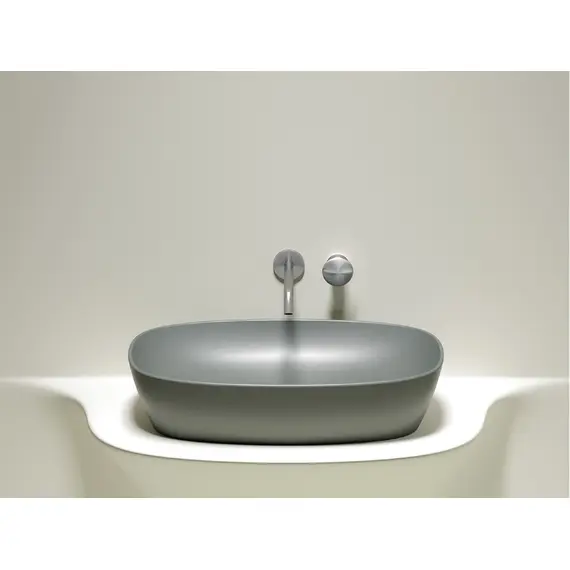 УМЫВАЛЬНИК ЧАША НАКЛАДНАЯ ОВАЛЬНАЯ CERAMICA NOVA ELEMENT (ЦВЕТ АНТРАЦИТ МАТОВЫЙ) 600*380*138ММ