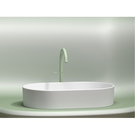 УМЫВАЛЬНИК ЧАША НАКЛАДНАЯ ОВАЛЬНАЯ CERAMICA NOVA ELEMENT (ЦВЕТ БЕЛЫЙ МАТОВЫЙ) 608*385*122ММ