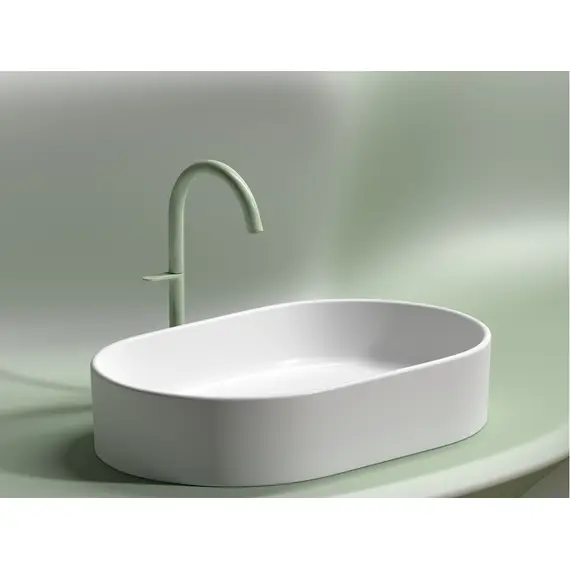 УМЫВАЛЬНИК ЧАША НАКЛАДНАЯ ОВАЛЬНАЯ CERAMICA NOVA ELEMENT (ЦВЕТ БЕЛЫЙ МАТОВЫЙ) 608*385*122ММ
