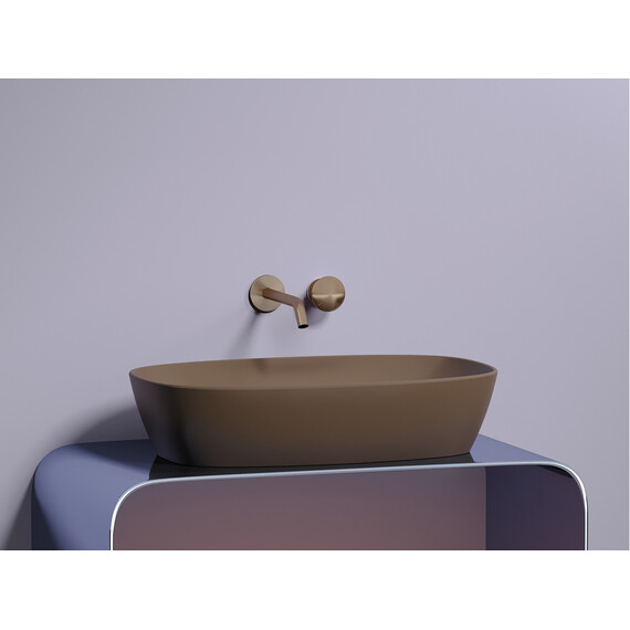 УМЫВАЛЬНИК ЧАША НАКЛАДНАЯ ОВАЛЬНАЯ CERAMICA NOVA ELEMENT (ЦВЕТ ТЕМНО-КОРИЧНЕВЫЙ МАТОВЫЙ) 600*380*138ММ