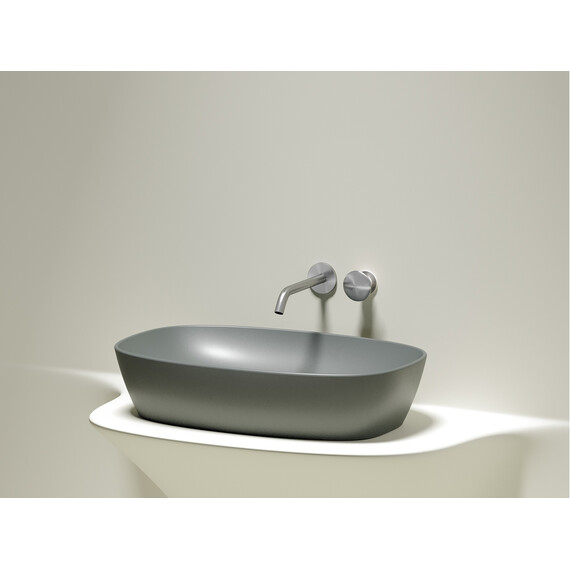 УМЫВАЛЬНИК ЧАША НАКЛАДНАЯ ОВАЛЬНАЯ CERAMICA NOVA ELEMENT (ЦВЕТ АНТРАЦИТ МАТОВЫЙ) 600*380*138ММ