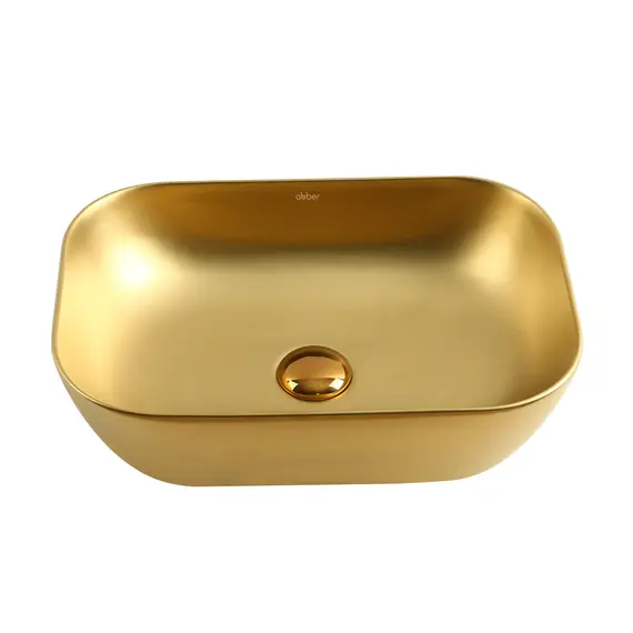 РАКОВИНА НАКЛАДНАЯ ABBER RECHTECK AC2200MMG ЗОЛОТО МАТОВОЕ