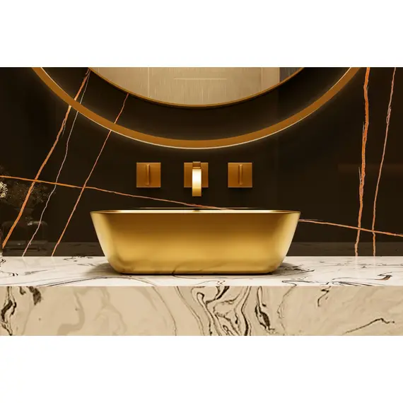 РАКОВИНА НАКЛАДНАЯ ABBER RECHTECK AC2200MMG ЗОЛОТО МАТОВОЕ