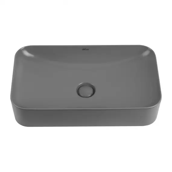 РАКОВИНА НАКЛАДНАЯ ABBER RECHTECK AC2204MG СЕРАЯ МАТОВАЯ