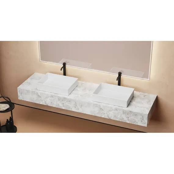 РАКОВИНА НАКЛАДНАЯ ABBER RECHTECK AC2216 БЕЛАЯ