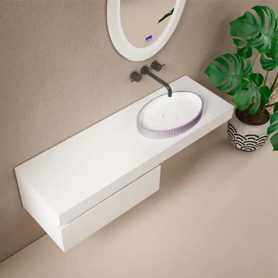 РАКОВИНА НАКЛАДНАЯ ABBER STEIN AS2603VIOLETT ФИОЛЕТОВАЯ