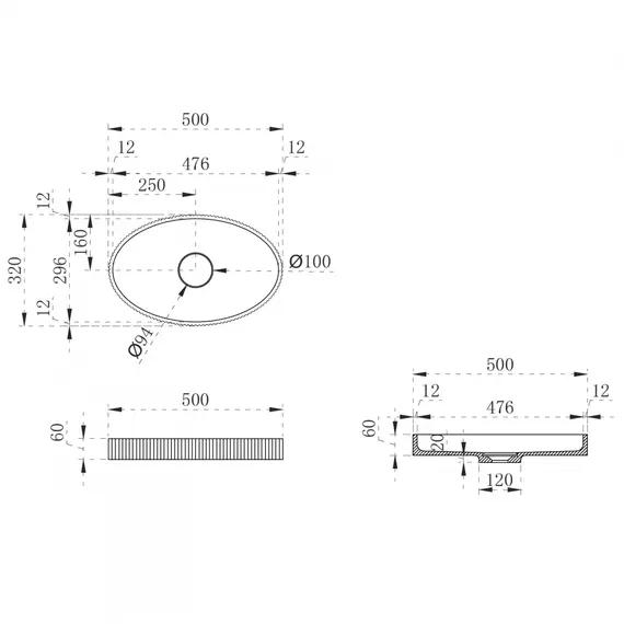 РАКОВИНА НАКЛАДНАЯ ABBER STEIN AS2603VIOLETT ФИОЛЕТОВАЯ