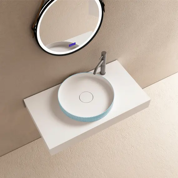 РАКОВИНА НАКЛАДНАЯ ABBER STEIN AS2604BLAU ГОЛУБАЯ