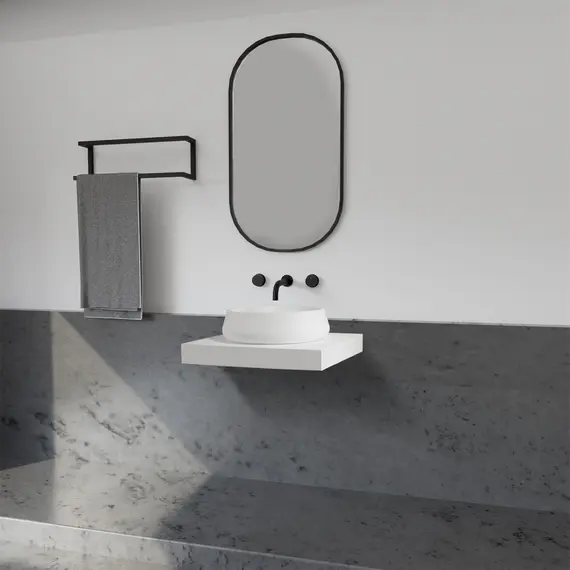 РАКОВИНА НАКЛАДНАЯ ABBER STEIN AS2605 БЕЛАЯ МАТОВАЯ