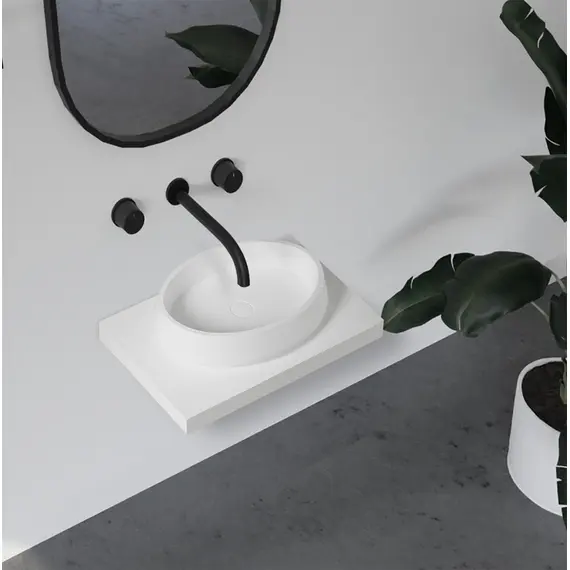 РАКОВИНА НАКЛАДНАЯ ABBER STEIN AS2605 БЕЛАЯ МАТОВАЯ