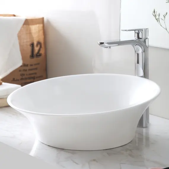 РАКОВИНА НАКЛАДНАЯ ABBER STEIN AS2607 БЕЛАЯ МАТОВАЯ