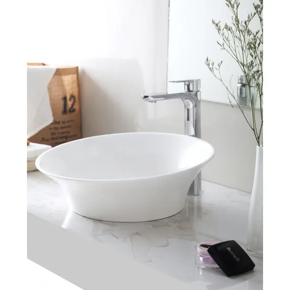 РАКОВИНА НАКЛАДНАЯ ABBER STEIN AS2607 БЕЛАЯ МАТОВАЯ