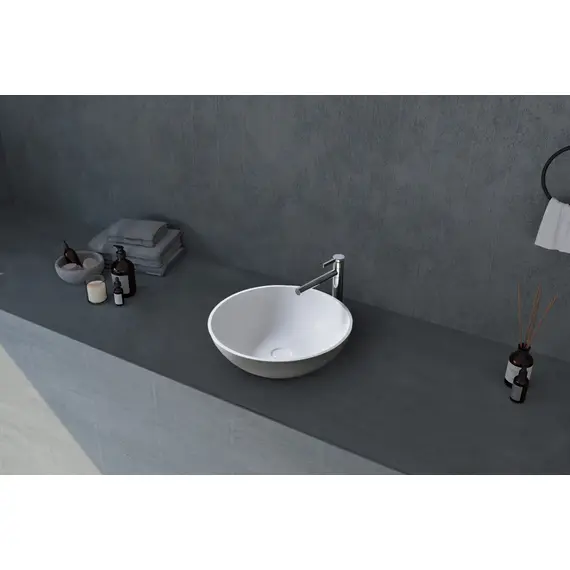 РАКОВИНА НАКЛАДНАЯ ABBER STEIN AS2608 БЕЛАЯ МАТОВАЯ