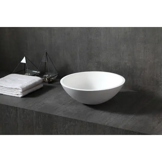 РАКОВИНА НАКЛАДНАЯ ABBER STEIN AS2608 БЕЛАЯ МАТОВАЯ