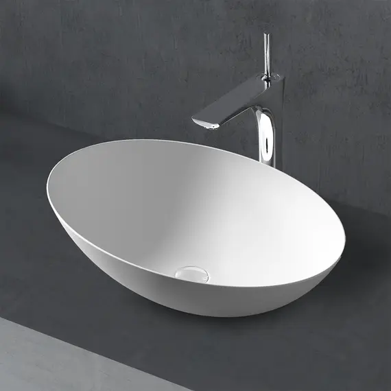 РАКОВИНА НАКЛАДНАЯ ABBER STEIN AS2609 БЕЛАЯ МАТОВАЯ