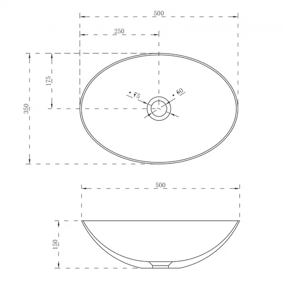 РАКОВИНА НАКЛАДНАЯ ABBER STEIN AS2609 БЕЛАЯ МАТОВАЯ